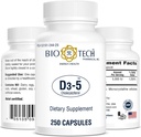 Bio-Tech Pharmacal Vitamine D3 (D3 5k UI, 250 Nombre)
