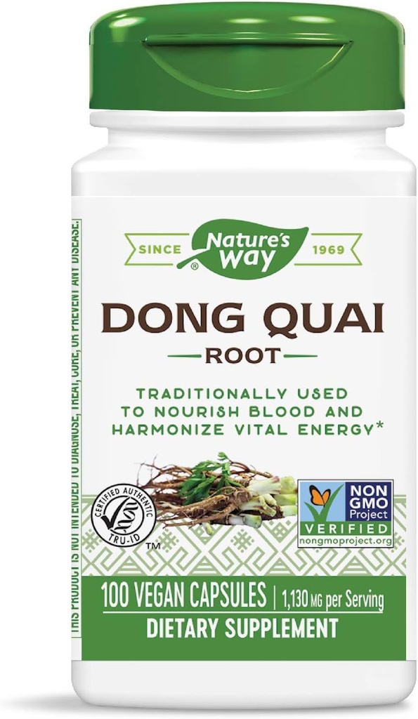 Nature's Way Dong Quai Root, 565mg, 100 capsules (paquet de 2)