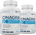 (2 Pack) Pilules Cinagra RX pour hommes, Cinagra RX Supplément Formule avancée, 120 Compte