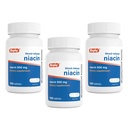 Rugby Timed-Release Niacine 500mg avec 28mg de calcium, supplément alimentaire pour l'énergie, la circulation et le métabolisme support, 100 comprimés (3 pack)