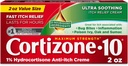 Cortizone-10 Résistance maximale Crème de soulagement ultra apaisante pour les démangeaisons, 1% hydrocortisone, crème anti-démangeaison à action rapide pour les morses de bogues, Rash, Eczema, Psoriasis, Poison Ivy, Chêne, Sumac et plus, 2 oz