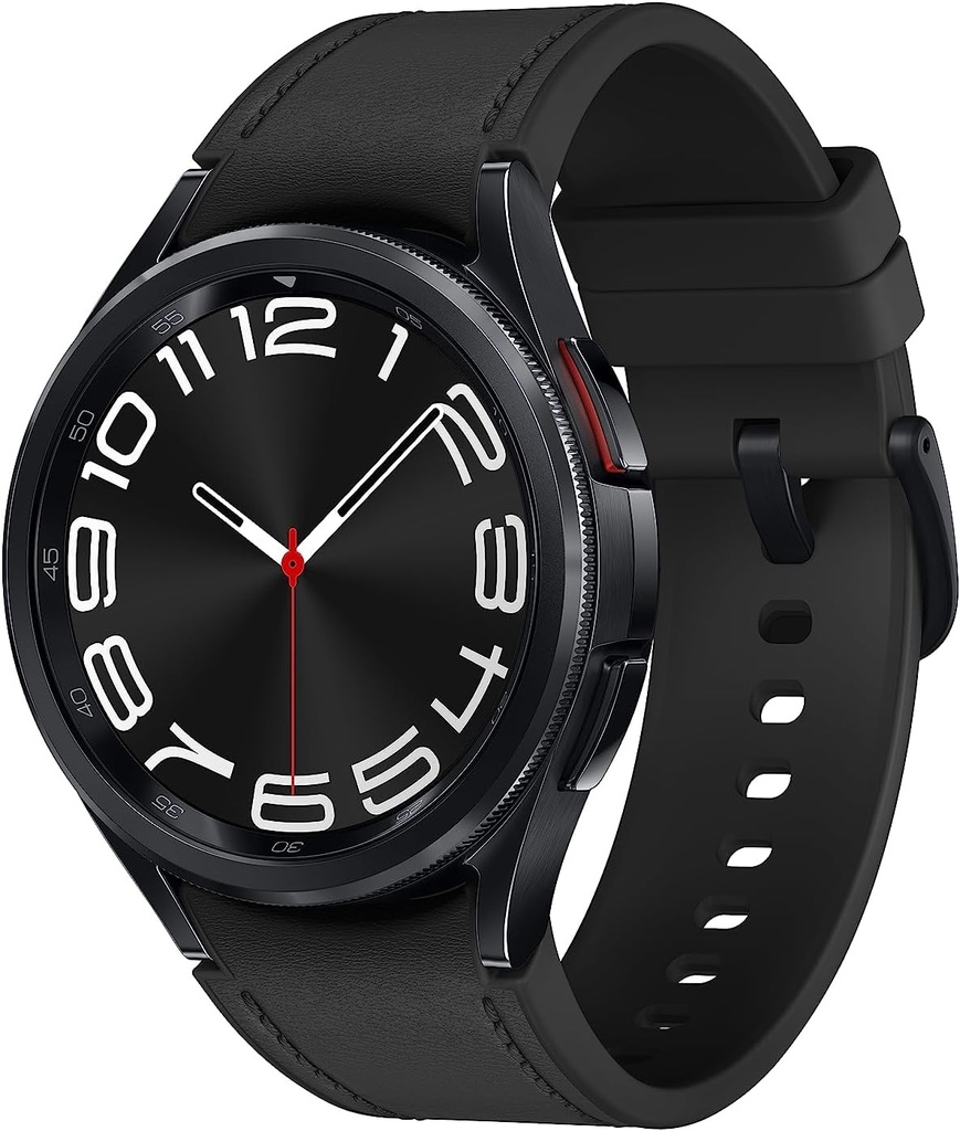 Samsung Galaxy Watch 6 Classic 43mm LTE Smartwatch, Lunette tournante, Fitness Tracker, Zones HR personnalisées, Entraînement avancé de sommeil, Heart Monitor, BIA Sensor, Health Insights, Version américaine, Noir