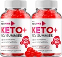 (2 Pack) Keto One Gummies Advanced Loss - ACV Gummies Maximum Strength, Keto One Keto Plus ACV Weight Management Gummies Apple Cider Vinegar, Keto One Gummies Reviews B12 Keto+ACV (120 Gummies)