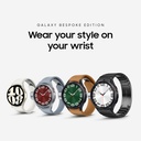 SAMSUNG Galaxy Watch 6 Bespoke Edition 43mm Exclusive Bluetooth Smartwatch, Santé, Fitness, Sommeil, HR Tracker, Batterie améliorée, Verre Saphir, Version américaine, Bande D-Buckle argent, Bleu hybride