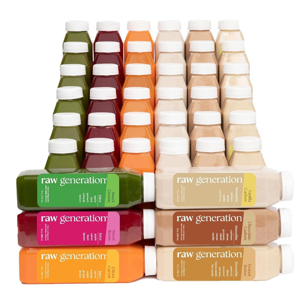 Nettoyer les protéines de la génération brute – Nettoyez les jus et les smoothies 7 jours pour la perte de poids, les muscles maigres, les ballonnements réduits et l'énergie accrue – 42 bouteilles pour soutenir les séances d'entraînement et réinitialiser votre alimentation