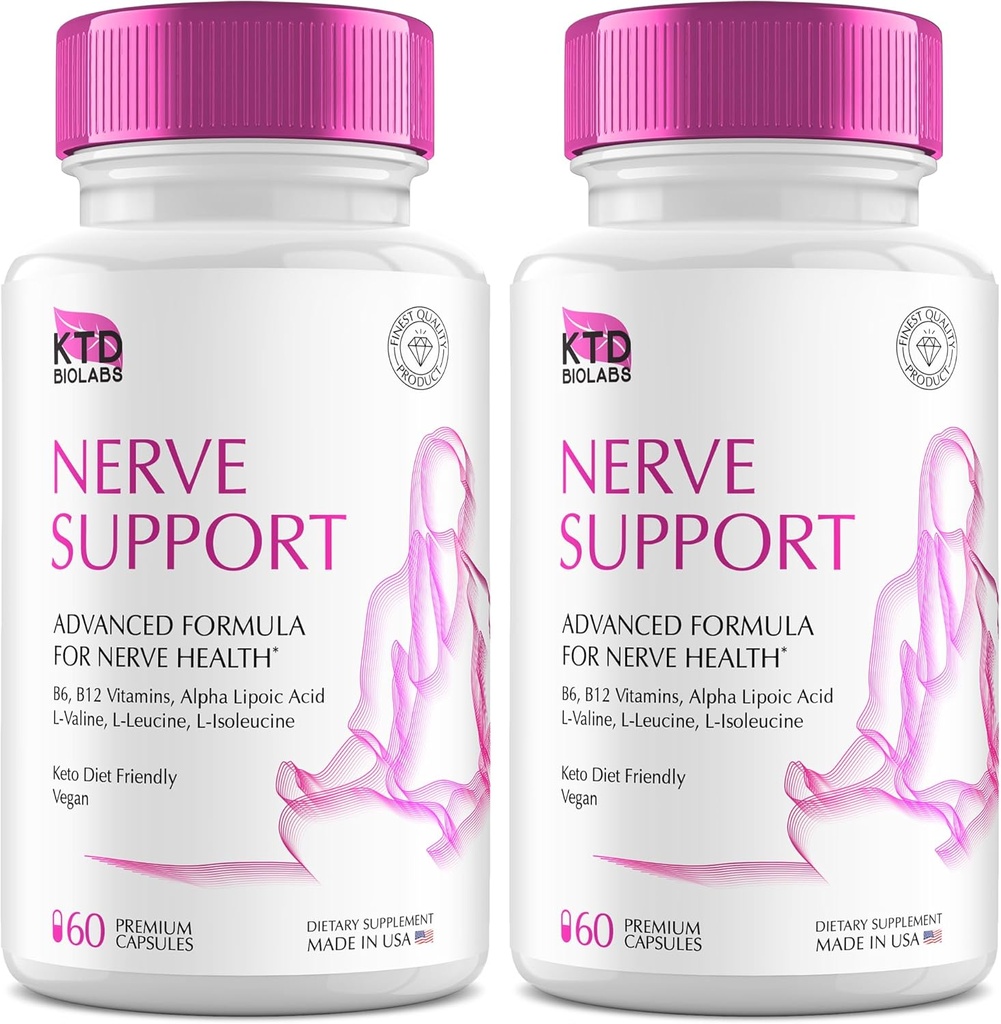 Pack of 2 Nerve Savior for Neuropathy 828mg, Advanced Nerve Support Supplement, Renew for Healthy Feet, Best Regen with Alpha Lipoic Acid, Vitamins D, B6, B12-60 Capsules