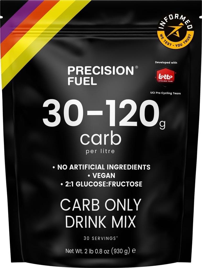 Precision Fuel PF Carb Only Drink Mix - High Carbohydrate Powder for Energy, Vegan, 120g Carbs per Litre - Mild Citrus Flavor (1-Pack)