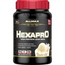 ALLMAX HEXAPRO, Vanille française - 2 lb - 25 grammes de protéines par portion - Libération prolongée de 8 heures - Zéro sucre - 21 portions