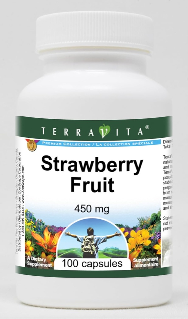 Fruits de fraise - 450 mg (100 capsules, ZIN: 521460) - 3 boîtes