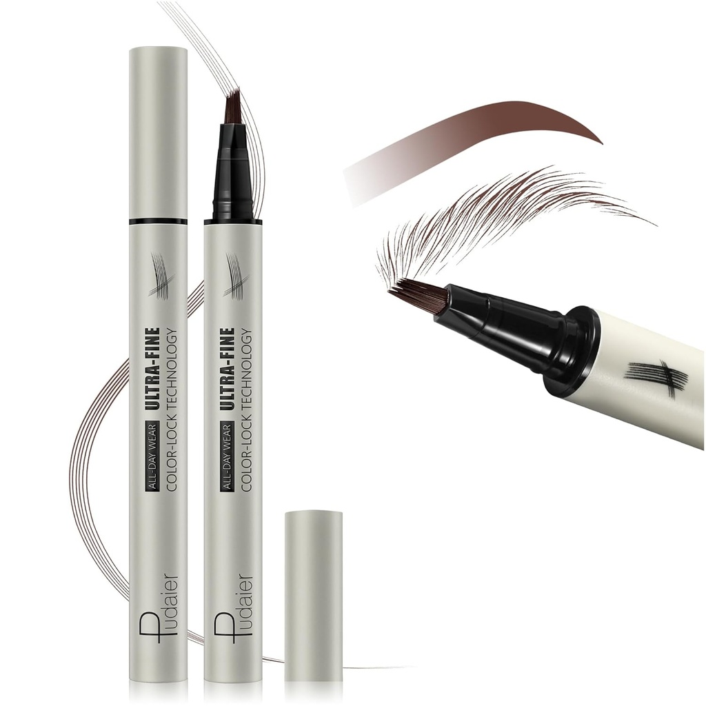Crayon à sourcils micro-blading, Crayon à sourcils à sourcils multi-points magiques liquides pour les femmes, stylo à sourcils imperméable pour sourcils naturels, stylo de maquillage à sourcils longs