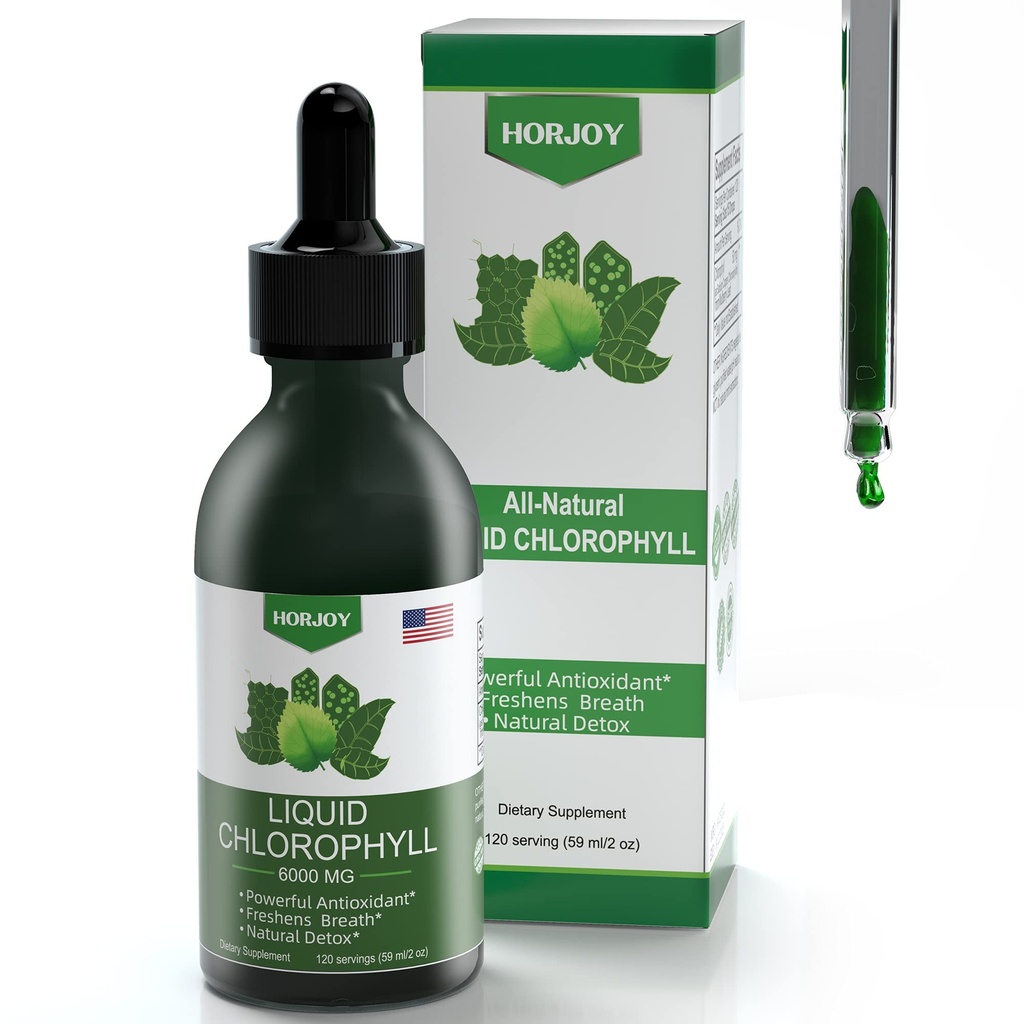 Chlorophylle gouttes liquides - 100% énergie naturelle Booster et soutien immunitaire - Déodorant interne et detox - Altitude de soulagement de la maladie - Absorption rapide, végétalien et non-OGM - 120 portions (paquet de 1)