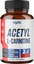 Acétyl L-Carnitine & Alpha Acid Complex 1500mg - Supplément pour la santé cérébrale, la mémoire, le focus et le soutien de l'humeur - 120 Capsules Vegan pour 2 mois d'approvisionnement - Sans gluten, sans OGM