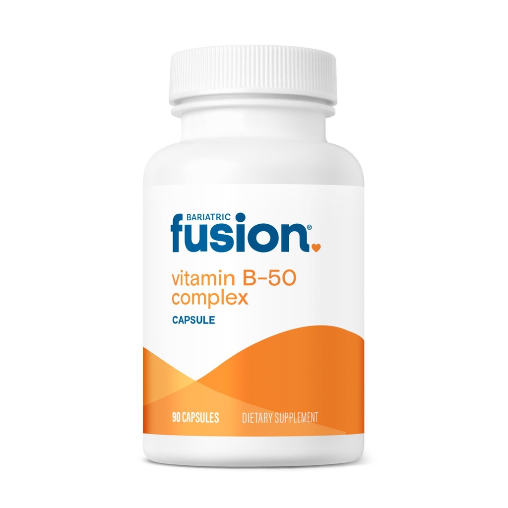 Fusion bariatrique Vitamine B-50 Complexe de Vitamines Vegan B Complexe pour les femmes et les hommes Facile à avaler Vitamine B Complexe Capsule de 8 B Vitamines incluant Vitamine B12.
