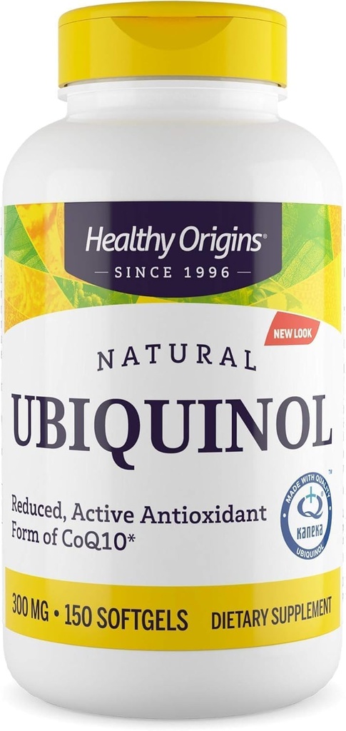 Healthy Origins Ubiquinol (Active Form of CoQ10), 300 mg - Ubiquinol Supplements for Heart Health & Antioxidant Support - Gluten-Free & Non-GMO Supplement - 150 Softgels