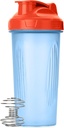 Bouteilles de shaker pour mélange de protéines, 28 oz, 1 paquet, bleu avec dessus orange, bouteille de shaker de protéines avec boule de fouet, bouteille de mélange
