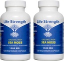 Sea Moss Capsules (Pack of 2) - Wildcrafted Irish Sea Moss, Bladderwrack & Burdock Root Superfood Blend - Système immunitaire, joint, Gut Health & Thyroïde Support - 240 capsules végétariennes