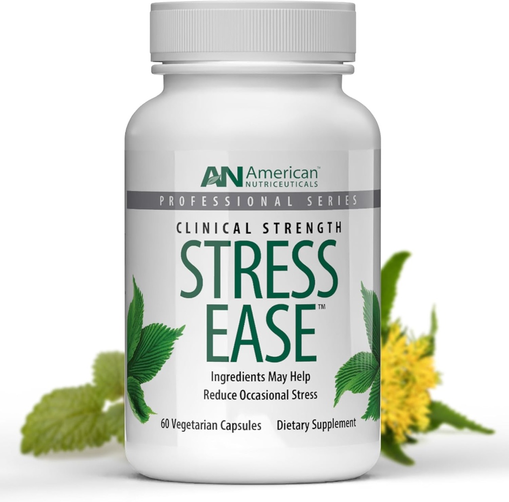Vitalité C Nutriceutiques américains - Soulagement du stress - Supplément d'équilibre du stress thérapeutique - pour le calmant, le soutien de l'humeur et le réducteur de cortisol - Contient Senoril, Lemon Baume etc. (1-2 mois)