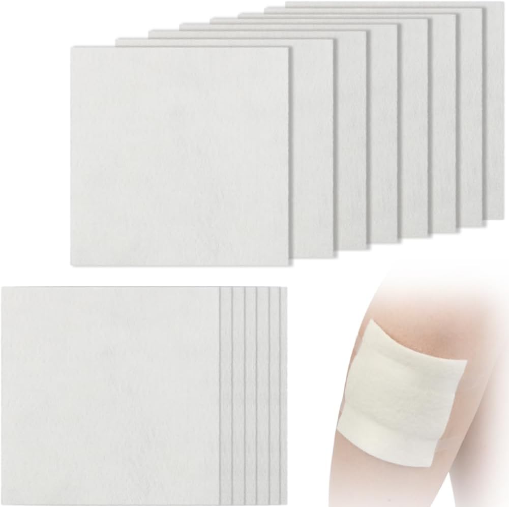 4"x4" Calcium Alginate Wound Dressing for Pressure Ulcer Bed Slee Jambe Slee Diabetic Foot Ulcer Burns Skin Tears Faster Wound Care with Non-Adhesive Highly Absorbent Pad (Pack de 10)