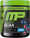 MusclePharm Essentials BCAA Powder, Pre & Post Workout Recovery Drink, soutient la récupération des muscles et la production d'énergie, supplément d'acides aminés essentiels, 30 portions, Blue Raspberry Flavor