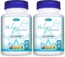 15 Day Cleanse Gut Support 2 Pack de Colon Broom, Supplément Detox avec Senna, Cascara Sagrada & Psyllium Husk, pour hommes et femmes