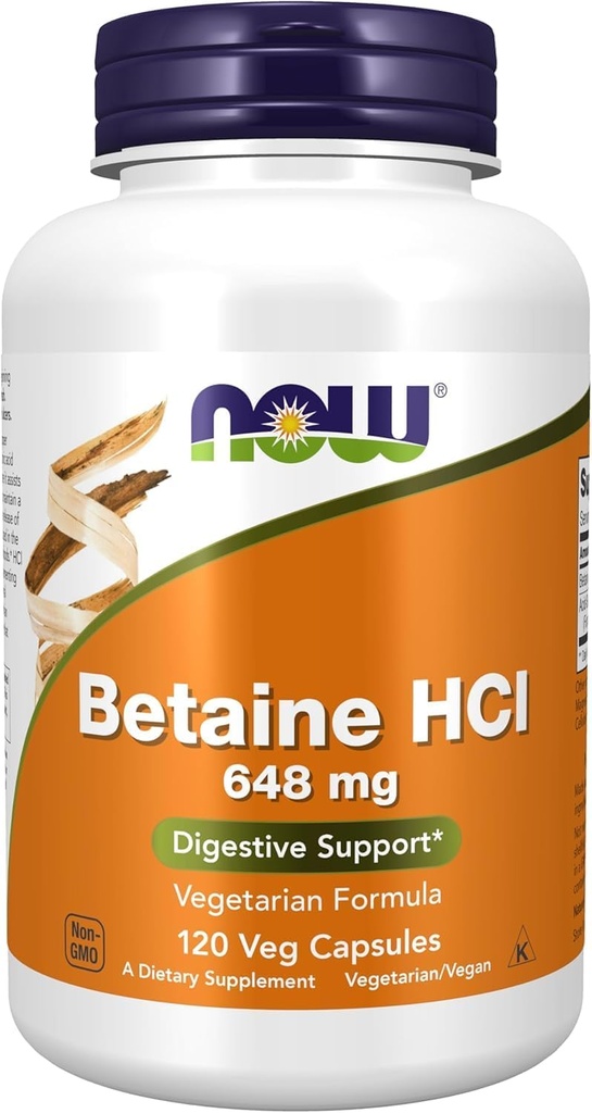 MAINTENANT ALIMENTS Betaine Hcl, 120 Compte