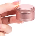 Petite boîte à pilules en métal Conteneur de pilules - Etanche Pill Case pour la poche de la purse, Portable simple ronde organisateur quotidien de pilules de vitamine rose