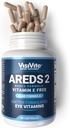 AREDS 2 Vitamines oculaires - Vitamines visiVite pour la santé des yeux sans vitamine E - Vitamines oculaires pour les aînés - Suppléments de lutéine et de zéaxanthine - 60 capsules