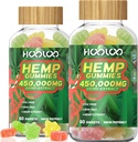 Gommies de chanvre 450.000mg pour le soutien de lit de Sound Deep Sound et le soulagement du confort, Oméga 3 infusé de chanvre fruité, vitamines, fabriqués aux États-Unis