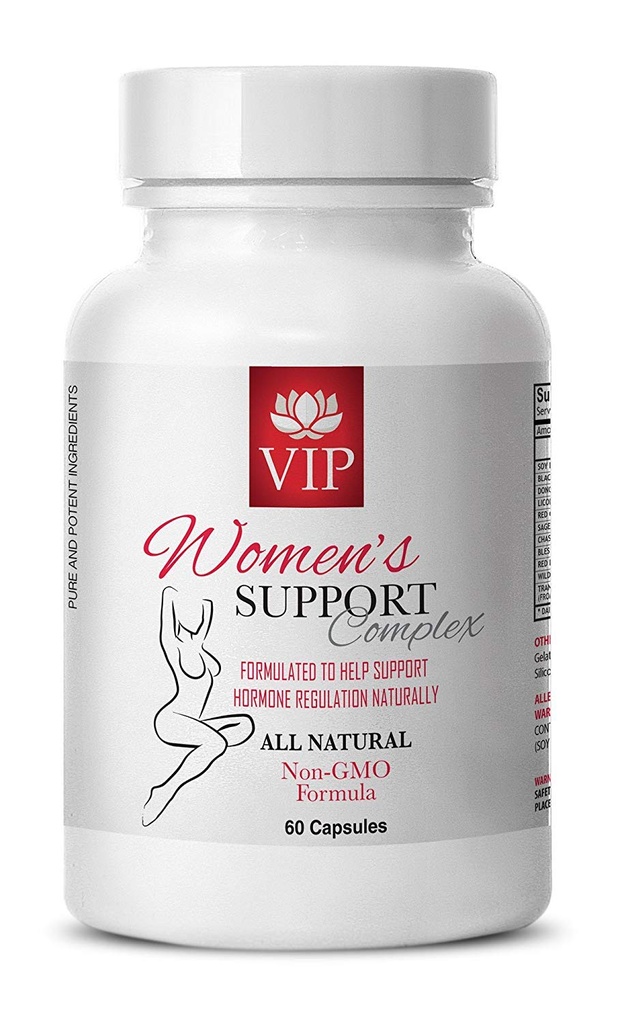 Relief menstruel - SOUTIEN DES FEMMES COMPLEXE NATUREL - Cohos noirs et trèfle rouge - Régulateur menstruel - Cohos noirs et dong quai - trèfle rouge - chardon béni - isoflavones de soja - 1B 60 Caps