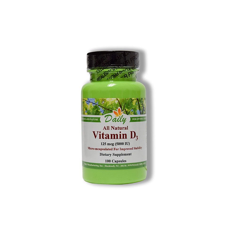 Fabrication quotidienne Vitamine D3 5000 UI (125 mcg)