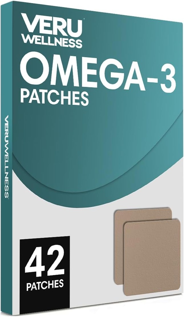 Veru Wellness Omega-3 Plus lot quotidien - Autocollant temps sortie topique, 8-10 heures (42 jours)