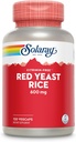 SOLARAY Red Yeast Rice 600mg Support système, non irradié et sans citrine, laboratoire vérifié, 120 VegCaps