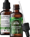 Extrait de mugwort gouttes liquides – Détente organique, gouttes de soutien du sommeil – Teinture de mugwort naturelle - Fabriqué aux États-Unis - 2 Fl Oz