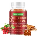 Ceylan Cinnamon Gummies, Ceylan Cinnamon 2400mg avec berbère, curcuma, vinaigre de cidre de pomme, Melon amère, chrome - 60 comtes