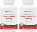 NaturesPlus Ultra canneberge 1000-180 Comprimés à libération prolongée, lot de 2 - Soutient un système urinaire sain - non-OGM, végétarien, sans gluten - 180 portions totales