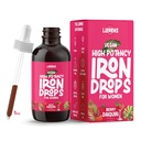 Supplément en fer PHARMACEUTIQUE LLORENS pour femmes gouttes de fer soutien quotidien, 20mg de polysaccharide complexe sans goût, édulcorants naturels, végétalien et sans parabène (Berry Daiquiri, 4 Fl Oz)
