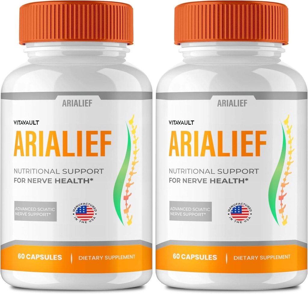 Arialief Cerveau Suppléments pour la mémoire et les capsules de focus, Aria LIEF Formule avancée Brain Health Support Pills Maximum Strength Nootropics Arialief Toutes les pilules de soutien naturel Avis (2 Pack)