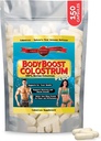 BodyBoost Colostrum Capsules, 100% Bovine Colostrum Poudre, Supplément d'Immune Booster avec Immunoglobulin & Lactoferrine, Super Food for Gut Health, Diversité d'apport, 150 Capsules