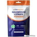 Citrate de magnésium vitamatique 1000mg par portion soutient la santé musculaire, articulaire et cardiovasculaire 250 Grams - 250 portions