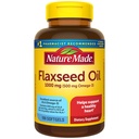 Huile de lin de nature 1000 mg, supplément Oméga 3 sans poisson, supplément alimentaire pour le soutien de la santé cardiaque, 100 softgels, 100 jours d'approvisionnement