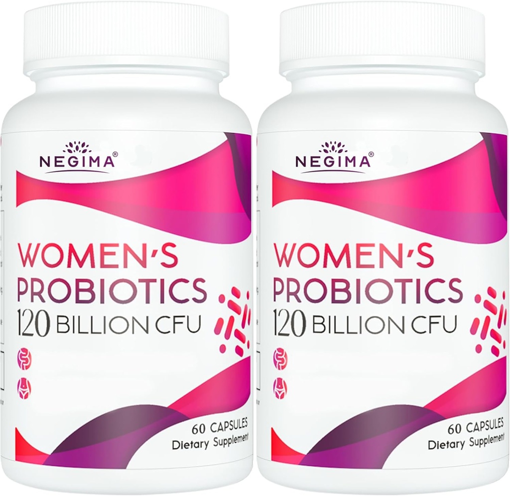 Negima Ménopause Suppléments pour les femmes, 120 milliards d'UCF Probiotiques pour les femmes, 13-en-1 Herbs & Botanicals Complex, pour Hormone Ménopause, Flashs chauds, Sueurs de nuit, Swings d'humeur, Sommeil - 120 Capsules