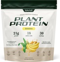 Suppléments de snap Protéine végétale biologique Poudre d'oxyde nitrique Boosting Protéines Poudre, BCAA Amino Acid pour la croissance, la performance et la récupération musculaires - 30 portions (Banana)