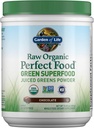 Garden of Life Raw Organic Perfect Food Green Superfood Juiced Greens Poudre - Chocolat, 30 portions - Non-OGM, sans gluten, supplément alimentaire végétal entier, plus probiotiques et enzymes
