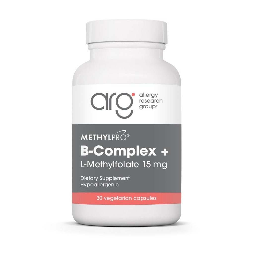 MéthylPro B-Complex + L-Méthylfolate 15 mg - Complexe de vitamine B méthylée pour les femmes et les hommes, Soutien à l'énergie cellulaire avec folate, niacine et biotine, supplément VIT B - 30 capsules véganes