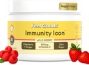 Sensation de marchandises Icône d'immunité, Zéro sucre, Vitamine C, A, B, D, E & Zinc, Elderberry biologique, Ashwagandha, boire la poudre de mélange, végétalien, non OGM, caféine et sans gluten