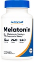 Nutricost Melatonine 12mg, 240 comprimés - 12mg par portion, sans OGM, sans gluten