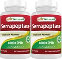 Meilleurs naturels Serrapeptase 40000 SPUs 90 Vcaps (90 comte (paquet de 2))