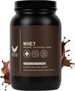 Poudre à haute teneur en protéines de lactosérum Stevia sucrée, Chocolat naturel Shake, 24g Protéine, Ultra filtrée non-OGM, enzymes digestives, sans gluten, 2 lb, Whey Protéine avec Stevia