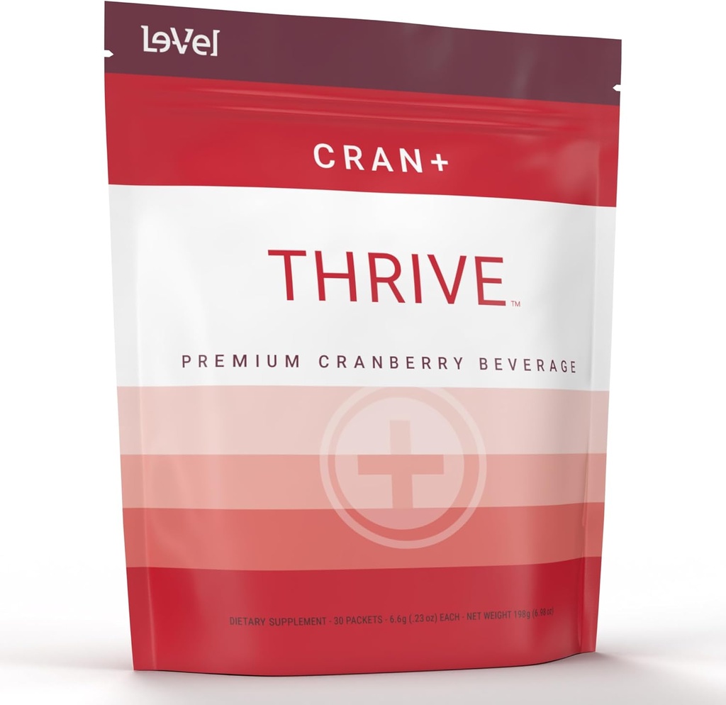 Le-Vel Thrive Cran+ | Herbal Supplement Powder for Urinary Tract Health | with D-Mannose, Cranberry, Apple Cider Vinegar & Antioxidants | 30 Packets
