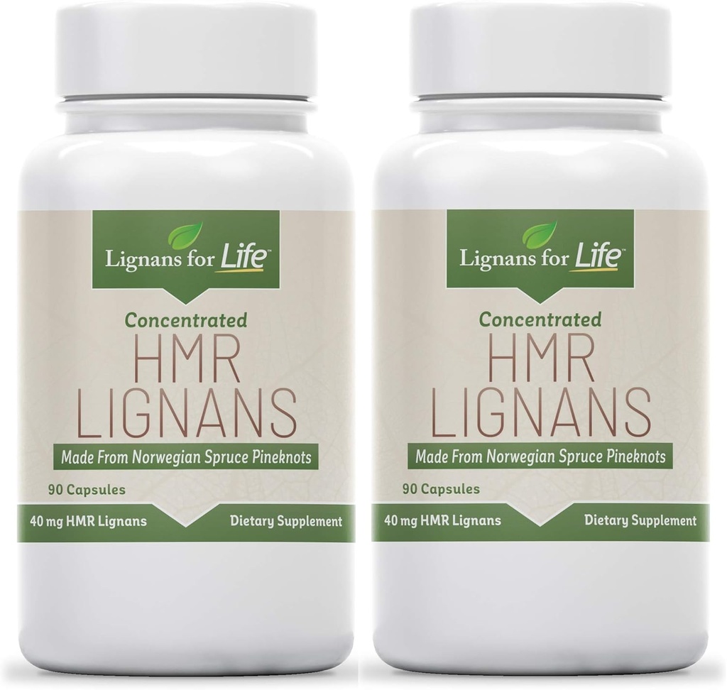 Lignans For Life HMR Lignans for Dogs, 40mg - 90 Capsules, Vitamin for Healthy Pet | Multivitamin | Wellness Supplement | 2-Pack